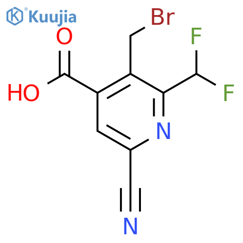 3-(Bromomethyl)-6-cyano-2-(difluoromethyl)pyridine-4-carboxylic acid structure