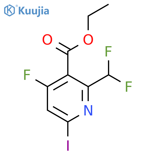 Ethyl 2-(difluoromethyl)-4-fluoro-6-iodopyridine-3-carboxylate structure