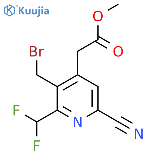 Methyl 3-(bromomethyl)-6-cyano-2-(difluoromethyl)pyridine-4-acetate structure