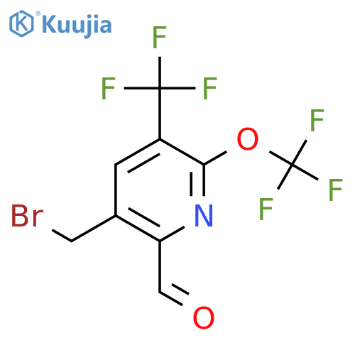5-(Bromomethyl)-2-(trifluoromethoxy)-3-(trifluoromethyl)pyridine-6-carboxaldehyde structure