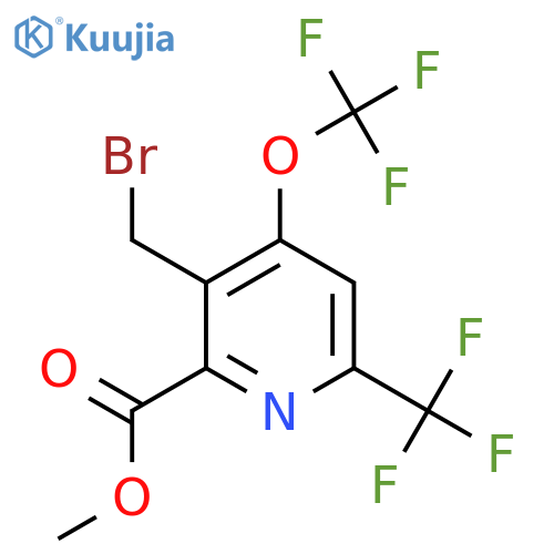 Methyl 3-(bromomethyl)-4-(trifluoromethoxy)-6-(trifluoromethyl)pyridine-2-carboxylate structure