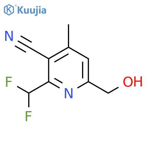 3-Cyano-2-(difluoromethyl)-4-methylpyridine-6-methanol structure