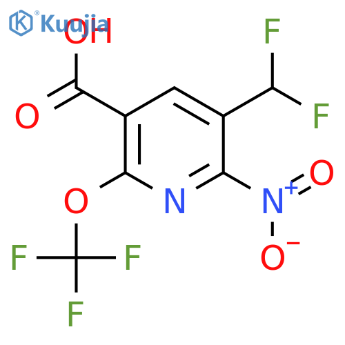 3-(Difluoromethyl)-2-nitro-6-(trifluoromethoxy)pyridine-5-carboxylic acid structure