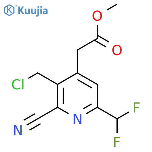 Methyl 3-(chloromethyl)-2-cyano-6-(difluoromethyl)pyridine-4-acetate structure