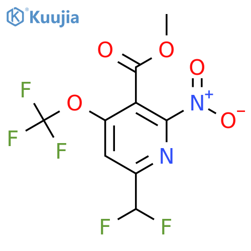 Methyl 6-(difluoromethyl)-2-nitro-4-(trifluoromethoxy)pyridine-3-carboxylate structure