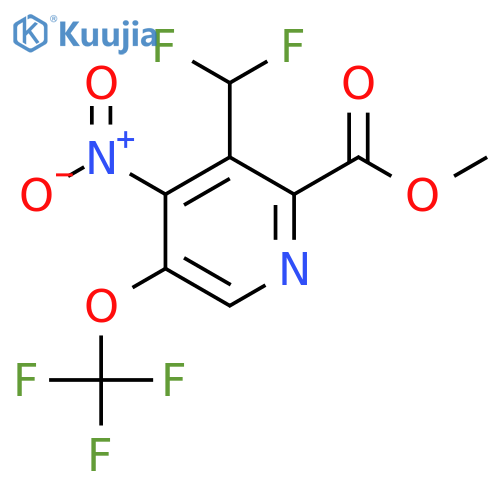 Methyl 3-(difluoromethyl)-4-nitro-5-(trifluoromethoxy)pyridine-2-carboxylate structure