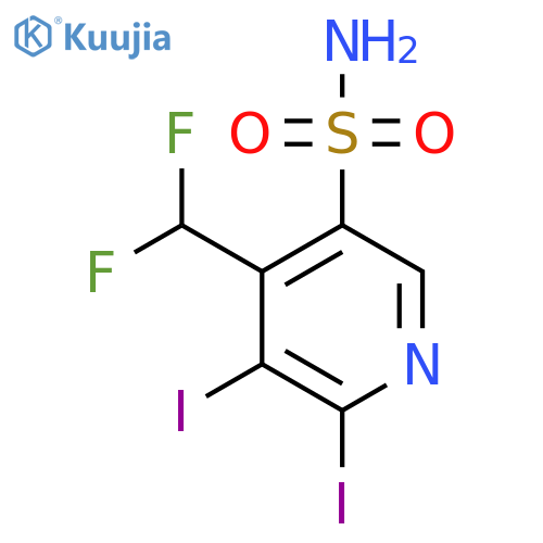 4-(Difluoromethyl)-2,3-diiodopyridine-5-sulfonamide structure
