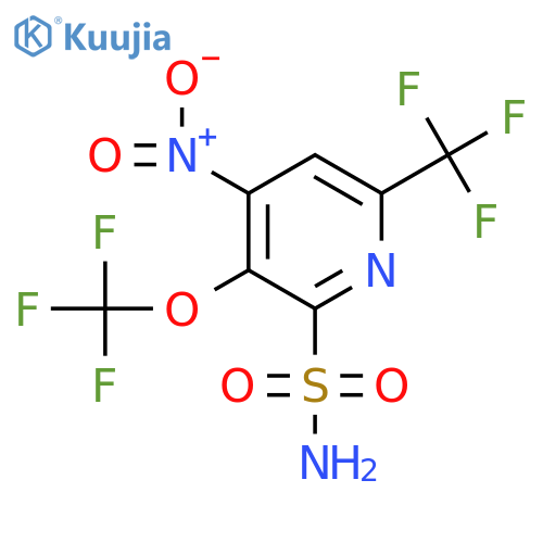 4-Nitro-3-(trifluoromethoxy)-6-(trifluoromethyl)pyridine-2-sulfonamide structure