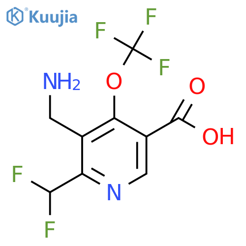 3-(Aminomethyl)-2-(difluoromethyl)-4-(trifluoromethoxy)pyridine-5-carboxylic acid structure