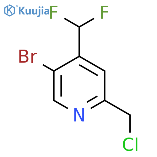 5-Bromo-2-(chloromethyl)-4-(difluoromethyl)pyridine structure