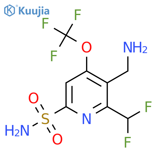 3-(Aminomethyl)-2-(difluoromethyl)-4-(trifluoromethoxy)pyridine-6-sulfonamide structure