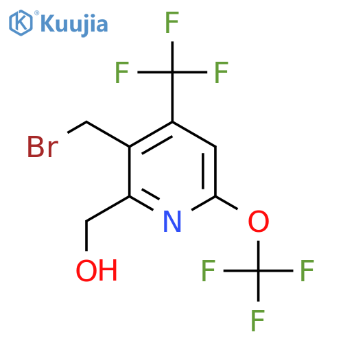 3-(Bromomethyl)-6-(trifluoromethoxy)-4-(trifluoromethyl)pyridine-2-methanol structure