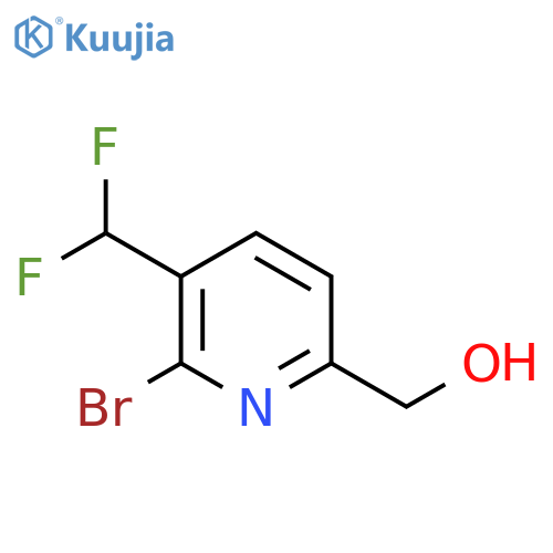 2-Bromo-3-(difluoromethyl)pyridine-6-methanol structure