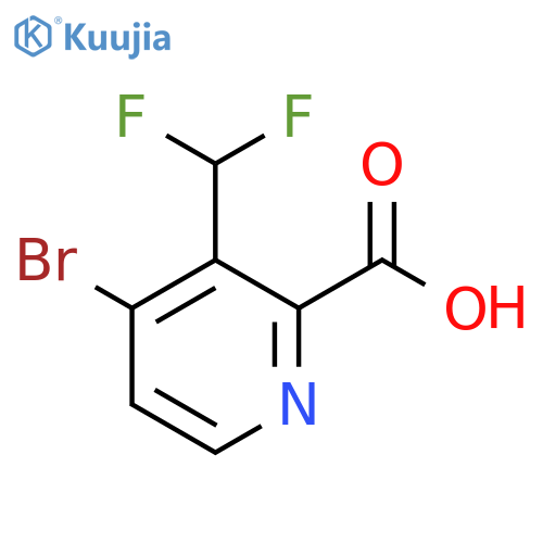4-Bromo-3-(difluoromethyl)picolinic acid structure