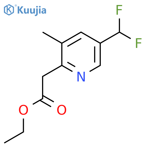 Ethyl 5-(difluoromethyl)-3-methylpyridine-2-acetate structure