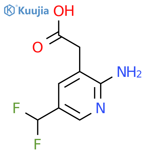 2-Amino-5-(difluoromethyl)pyridine-3-acetic acid structure