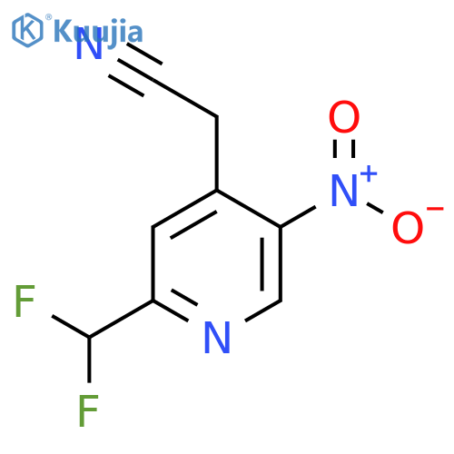 2-(Difluoromethyl)-5-nitropyridine-4-acetonitrile structure