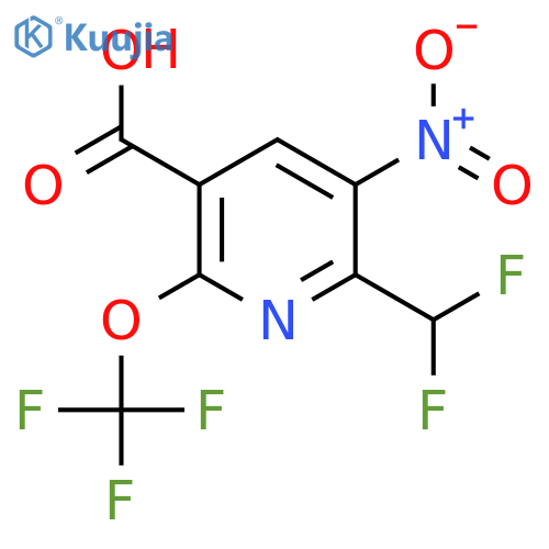 2-(Difluoromethyl)-3-nitro-6-(trifluoromethoxy)pyridine-5-carboxylic acid structure