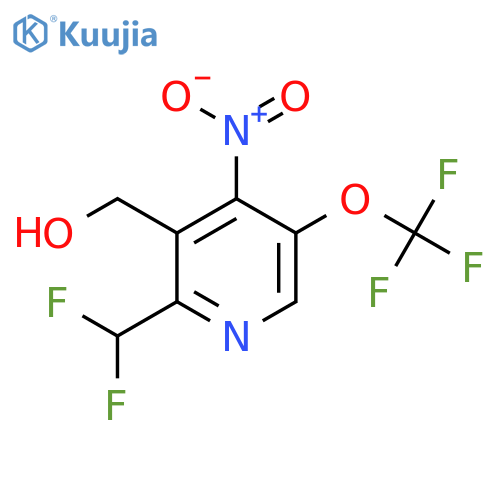 2-(Difluoromethyl)-4-nitro-5-(trifluoromethoxy)pyridine-3-methanol structure