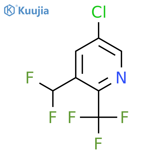 5-Chloro-3-(difluoromethyl)-2-(trifluoromethyl)pyridine structure