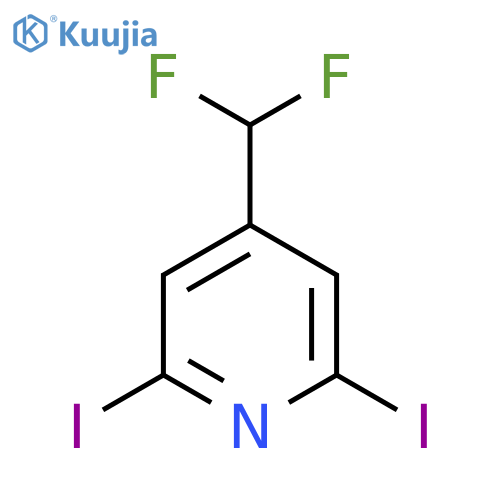 4-(Difluoromethyl)-2,6-diiodopyridine structure