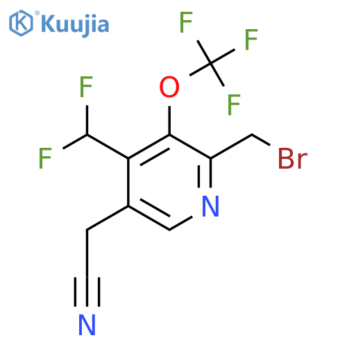2-(Bromomethyl)-4-(difluoromethyl)-3-(trifluoromethoxy)pyridine-5-acetonitrile structure