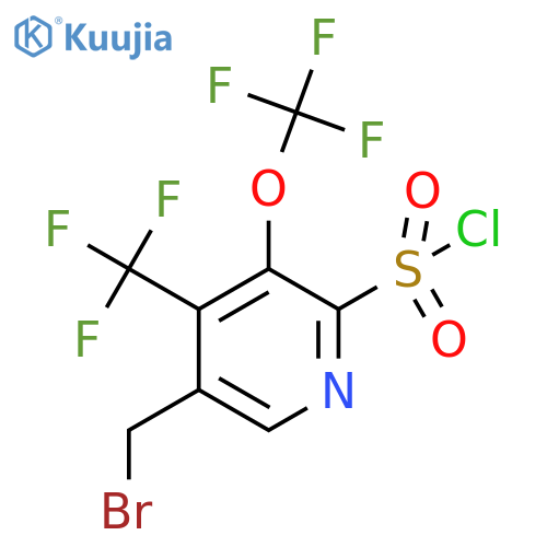 5-(Bromomethyl)-3-(trifluoromethoxy)-4-(trifluoromethyl)pyridine-2-sulfonyl chloride structure