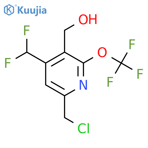6-(Chloromethyl)-4-(difluoromethyl)-2-(trifluoromethoxy)pyridine-3-methanol structure