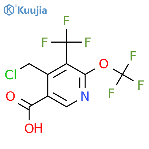 4-(Chloromethyl)-2-(trifluoromethoxy)-3-(trifluoromethyl)pyridine-5-carboxylic acid structure