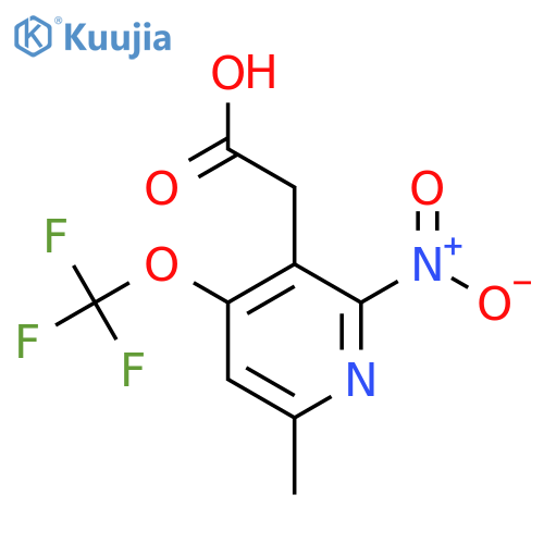 6-Methyl-2-nitro-4-(trifluoromethoxy)pyridine-3-acetic acid structure