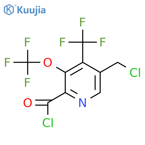 5-(Chloromethyl)-3-(trifluoromethoxy)-4-(trifluoromethyl)pyridine-2-carbonyl chloride structure