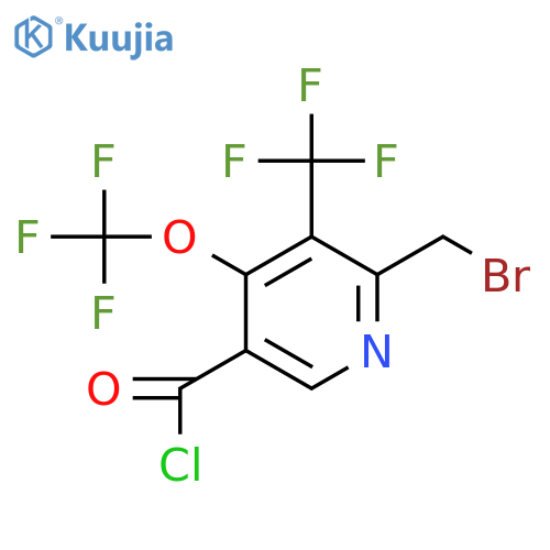 2-(Bromomethyl)-4-(trifluoromethoxy)-3-(trifluoromethyl)pyridine-5-carbonyl chloride structure