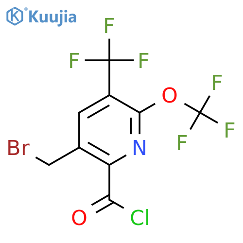 5-(Bromomethyl)-2-(trifluoromethoxy)-3-(trifluoromethyl)pyridine-6-carbonyl chloride structure