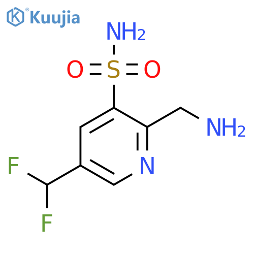2-(Aminomethyl)-5-(difluoromethyl)pyridine-3-sulfonamide structure