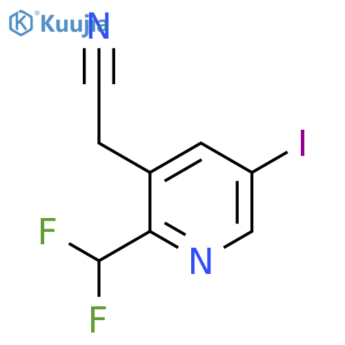 2-(Difluoromethyl)-5-iodopyridine-3-acetonitrile structure