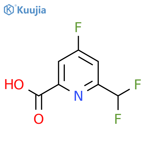 2-(Difluoromethyl)-4-fluoropyridine-6-carboxylic acid structure