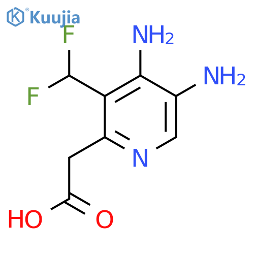 4,5-Diamino-3-(difluoromethyl)pyridine-2-acetic acid structure