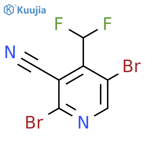 3-Cyano-2,5-dibromo-4-(difluoromethyl)pyridine structure