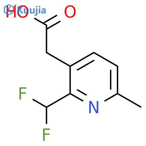 2-(Difluoromethyl)-6-methylpyridine-3-acetic acid structure