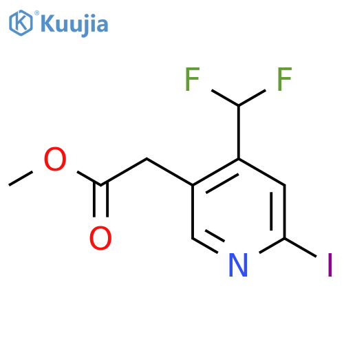 Methyl 4-(difluoromethyl)-2-iodopyridine-5-acetate structure