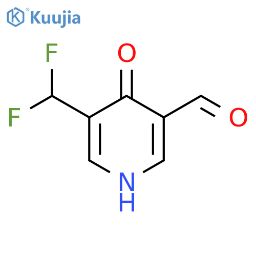 3-(Difluoromethyl)-4-hydroxypyridine-5-carboxaldehyde structure