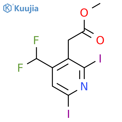 Methyl 4-(difluoromethyl)-2,6-diiodopyridine-3-acetate structure