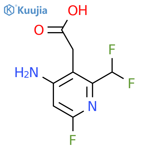 4-Amino-2-(difluoromethyl)-6-fluoropyridine-3-acetic acid structure