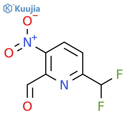 6-(Difluoromethyl)-3-nitropyridine-2-carboxaldehyde structure