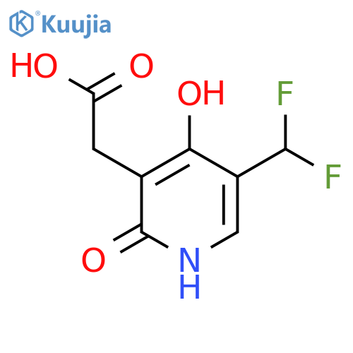 5-(Difluoromethyl)-2,4-dihydroxypyridine-3-acetic acid structure