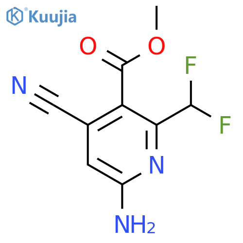Methyl 6-amino-4-cyano-2-(difluoromethyl)pyridine-3-carboxylate structure