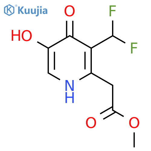 Methyl 3-(difluoromethyl)-4,5-dihydroxypyridine-2-acetate structure