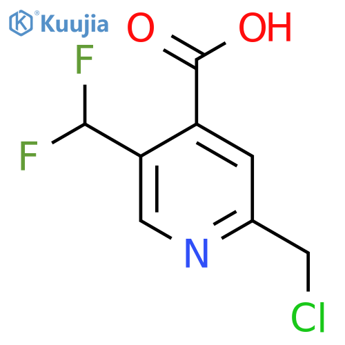 2-(Chloromethyl)-5-(difluoromethyl)pyridine-4-carboxylic acid structure