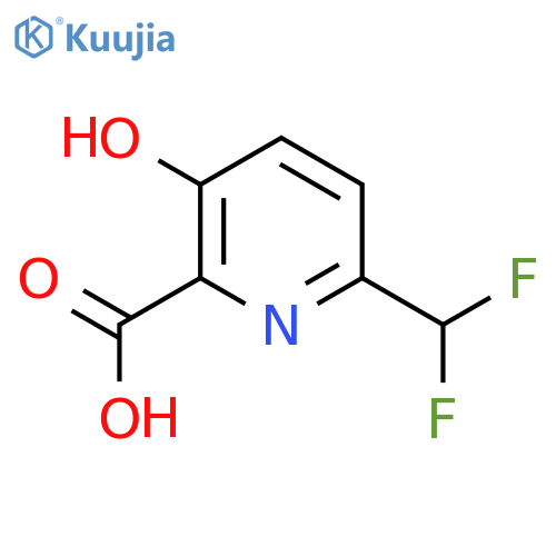 6-(Difluoromethyl)-3-hydroxypyridine-2-carboxylic acid structure