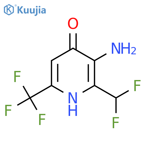 3-Amino-2-(difluoromethyl)-4-hydroxy-6-(trifluoromethyl)pyridine structure